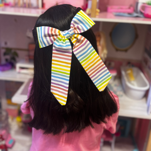 Bow Lazo - Rainbow Stripes
