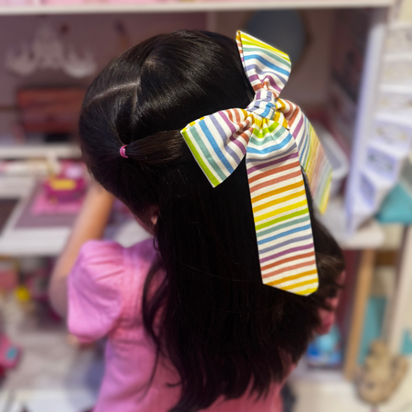 Bow Lazo - Rainbow Stripes