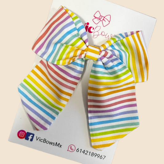 Bow María - Rainbow Stripes