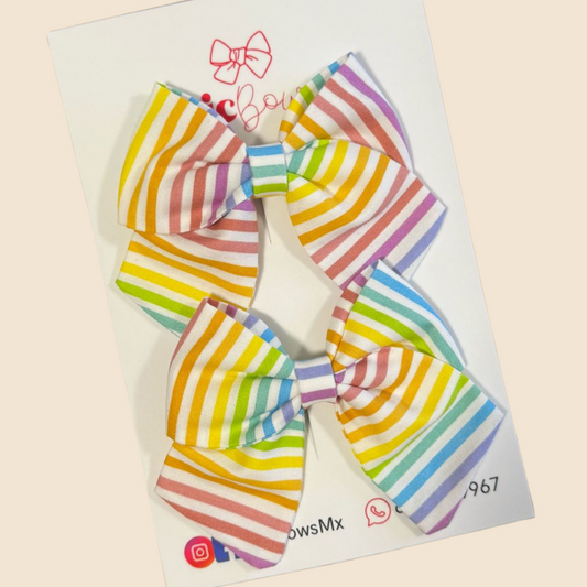 Bow María Mediano - Rainbow Stripes